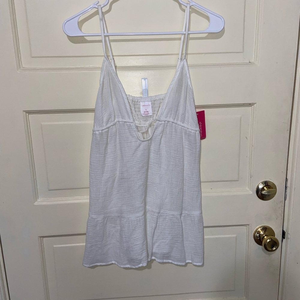 White slip dress